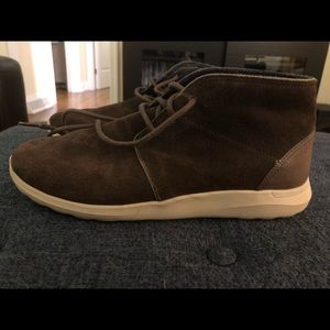 Brown Croc Suede Boots